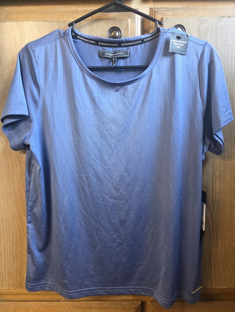 BCBGMaxAzria  Blue Short-Sleeve Crewneck Tee